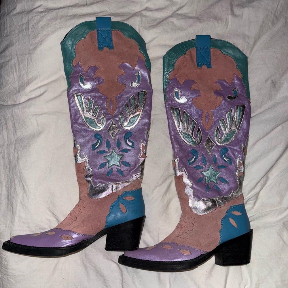 Nasty Gal Colorful leather Western Women's Boots